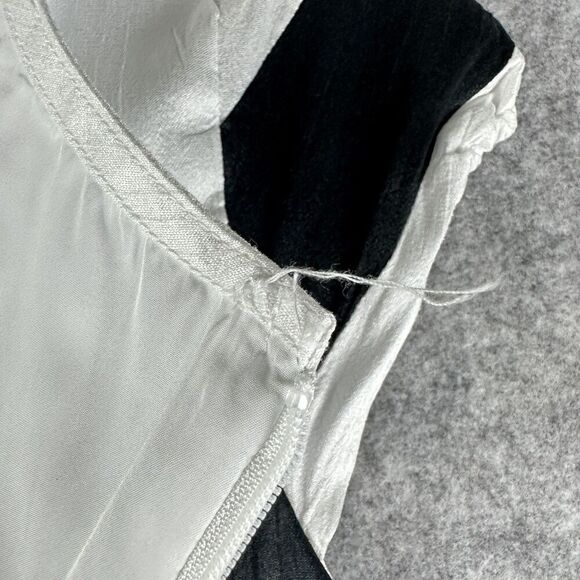 EShakti Dress Womens S Black White Banded Stripe Party Prom Fit & Flare Pockets* - Picture 5 of 16